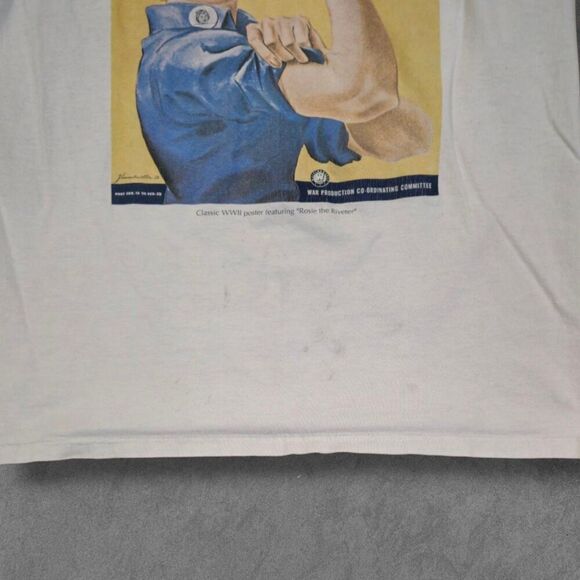 Vintage We Can Do It Rosie The Riveter Y2K Graphic Tee Distressed Medium - Picture 3 of 7